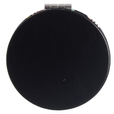 مراية الجيب الصغيرة 2×1 دائري شكل ورق شجر أسود