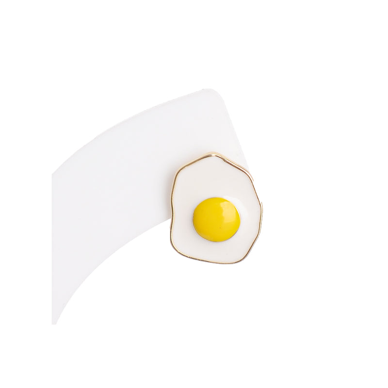حلق على نمط بيض مقلي ببريمة أبيض*أصفر