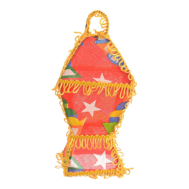 فانوس رمضان من قماش مع حامل معدني 25 سم- متعدد الألوان