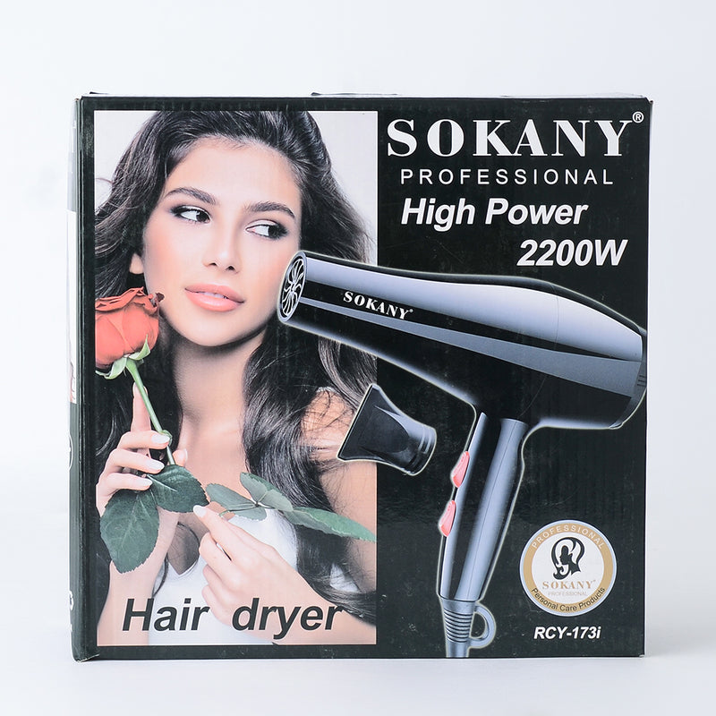 مجفف شعر احترافي Sokany - 2200 W لون أسود