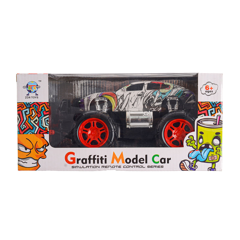 Remote-controlled monster racing car, 20 x 11 cm, white color