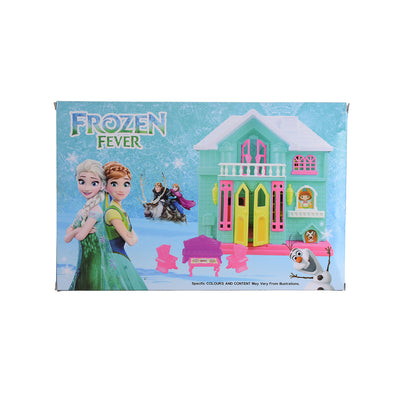 Snow Queen Children's Doll Villa Toy 19x17 cm Turquoise