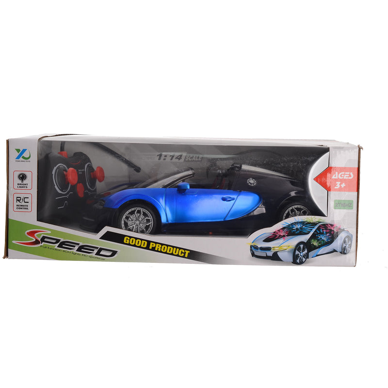 Bugatti car with remote control, 28 x 13 x 8 cm