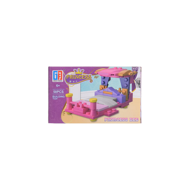 Pink princess bed cube game