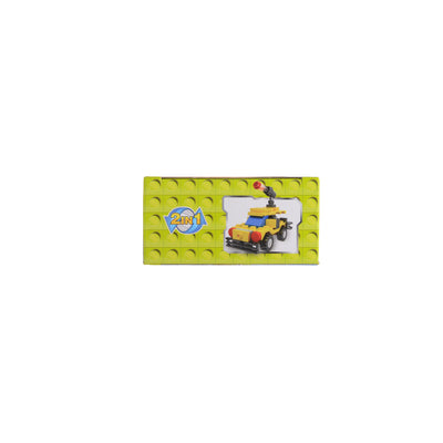 Toy car cubes 2×1 yellow*blue