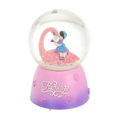 Water crystal for baby girl and flamingo - pink*purple