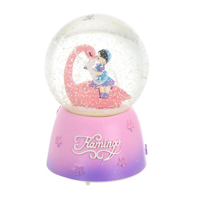 Water crystal for baby girl and flamingo - pink*purple