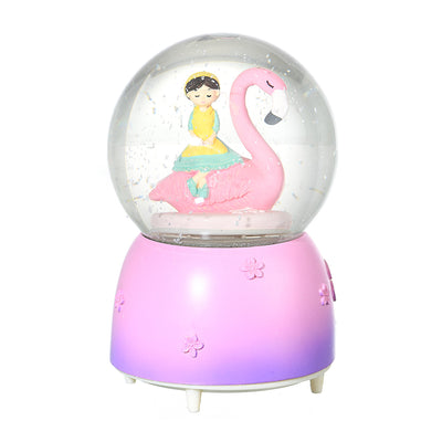 Water crystal for baby girl and flamingo - pink*purple