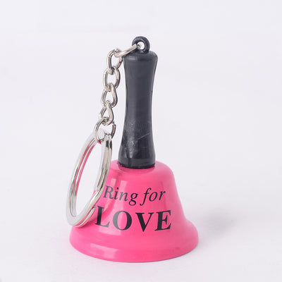 Matte metal mini hand bell with keychain