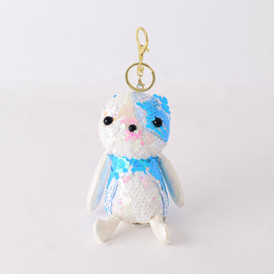 Teddy bear medallion with pearl sequins