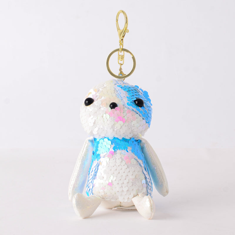 Teddy bear medallion with pearl sequins