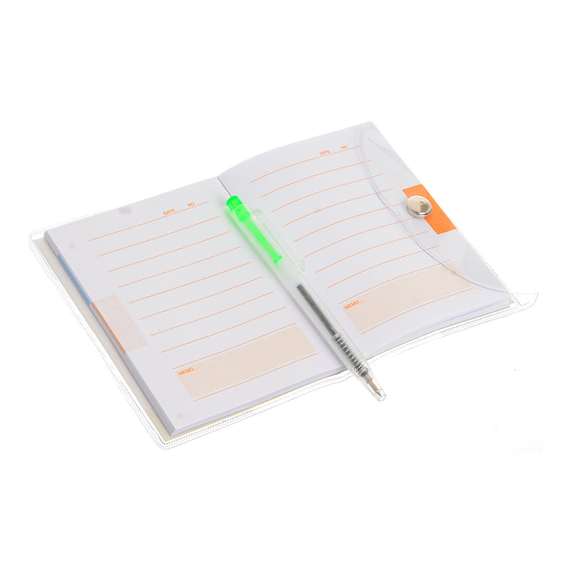 A small teddy bear-shaped notebook with a white pen