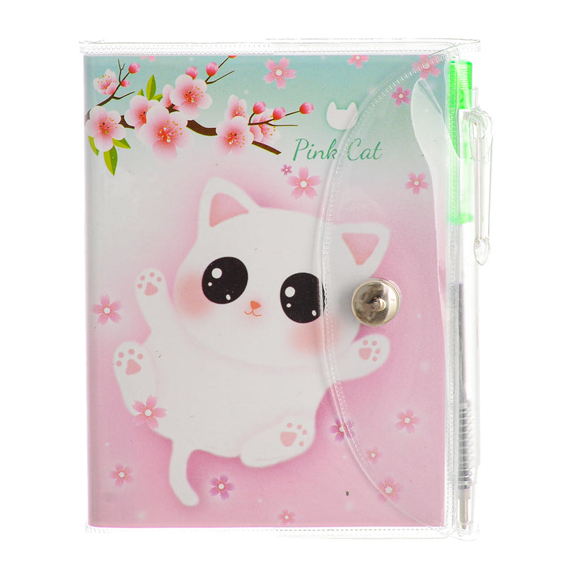 Cat-shaped notebook with pen