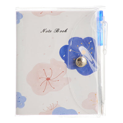 Rose-shaped notebook with a white pen