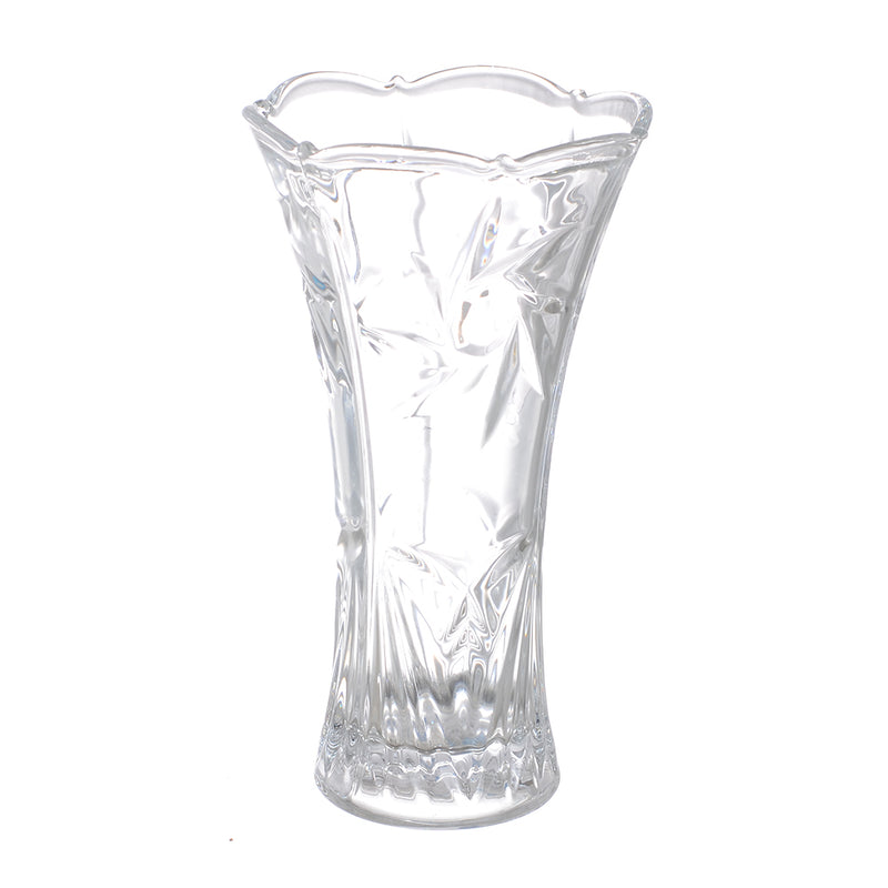 Transparent crystal glass vase