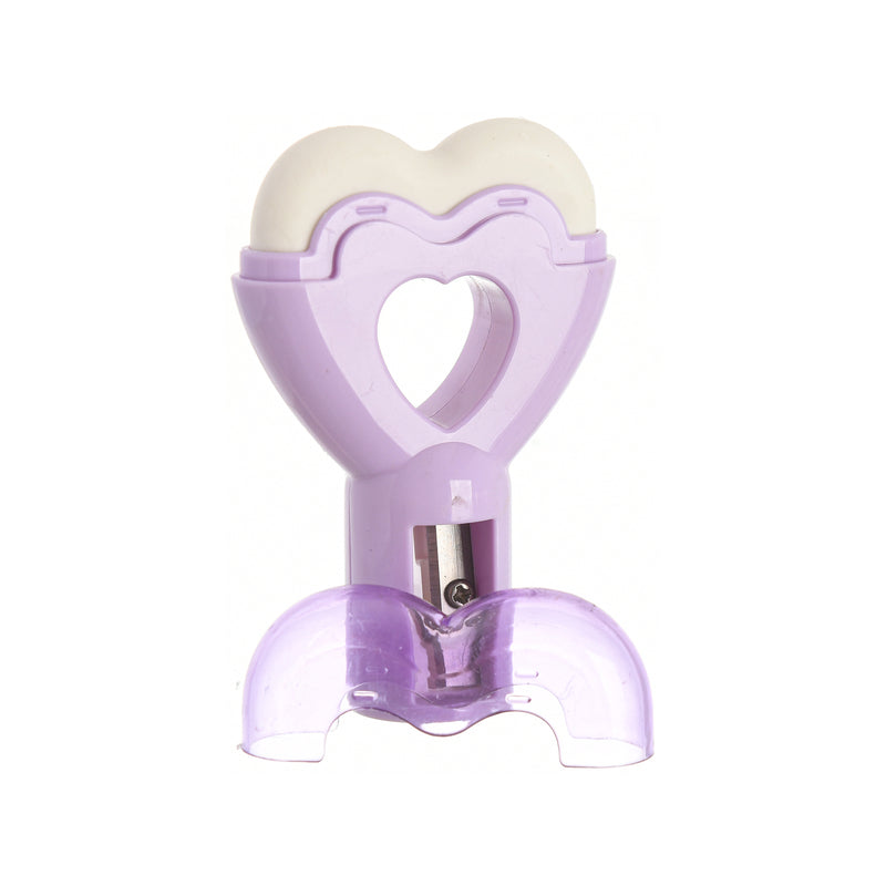 Heart-shaped elastic and sharpener 2*1