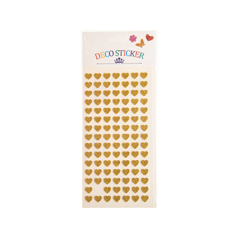 Yellow heart shaped stickers