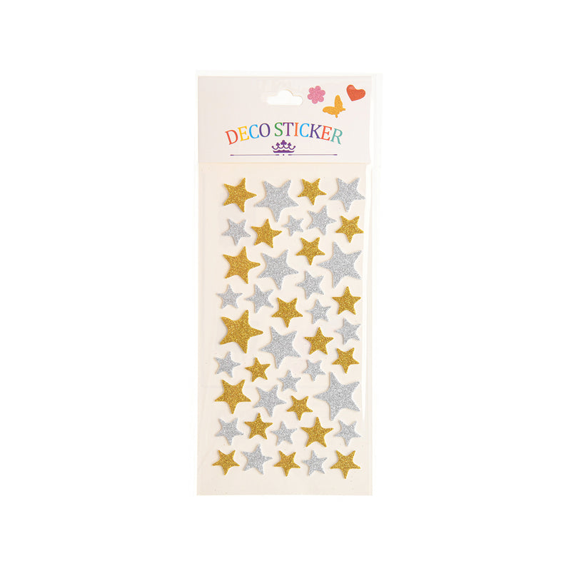 Yellow &amp; silver star stickers