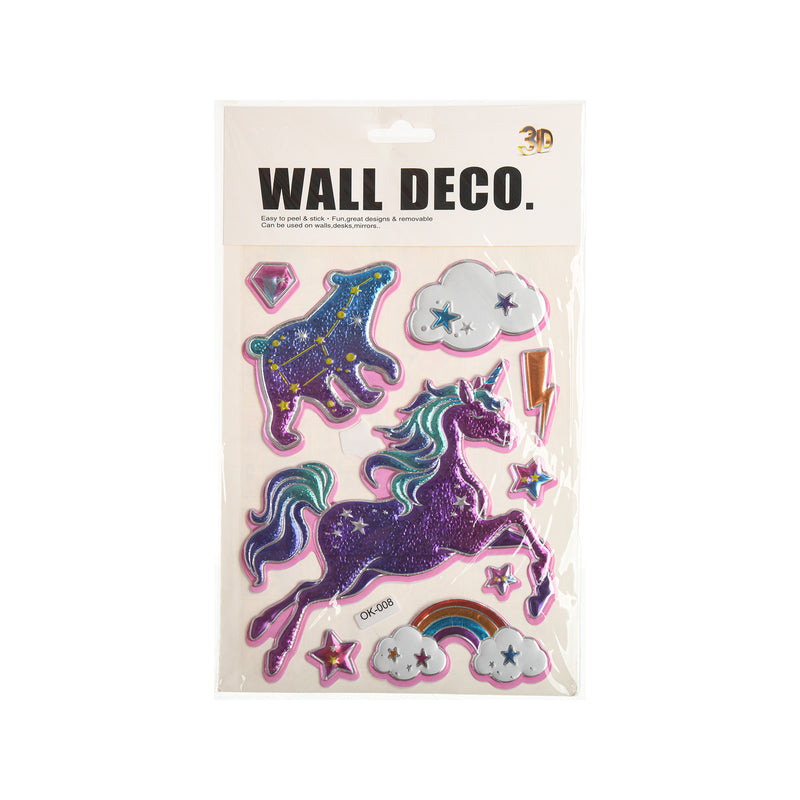 Unicorn stickers in multiple colors