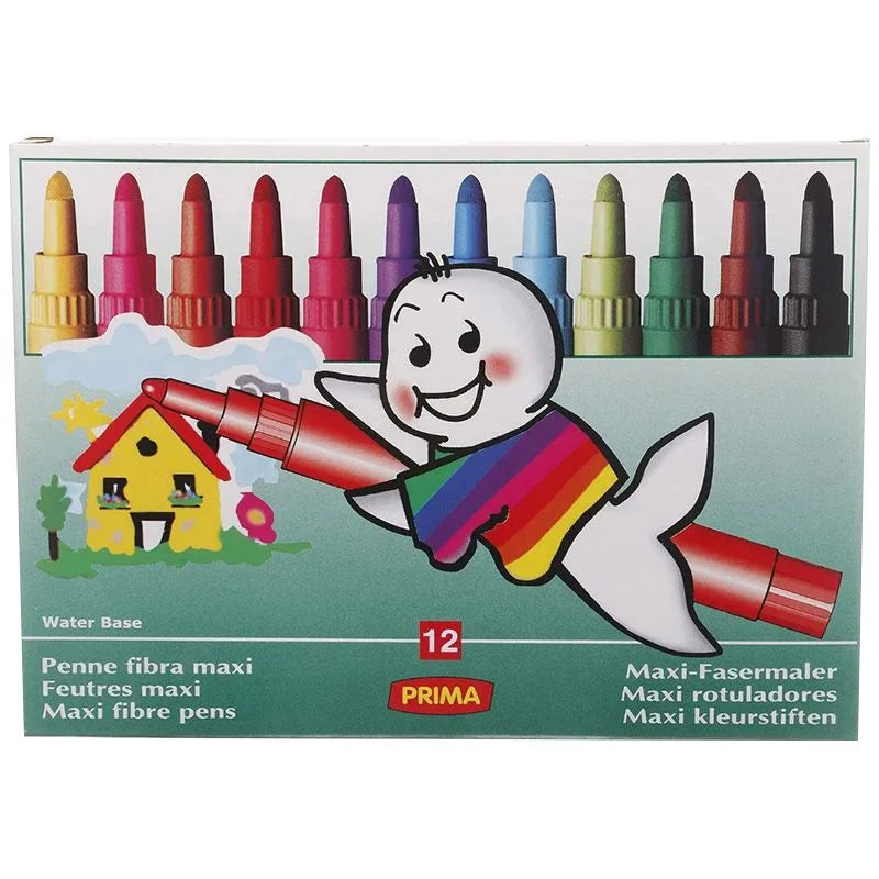 A set of watercolor pens, 12 colors, from Maxi Fiber