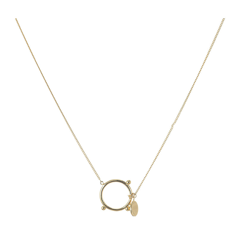 Y-mei gold chain for women, circular ring shape