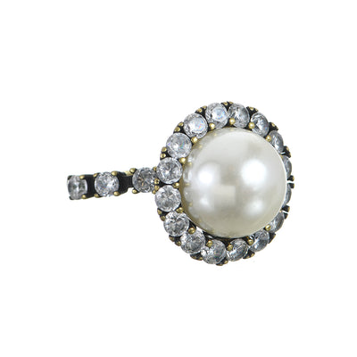 Women's gold pearl ring from Fashion Rings