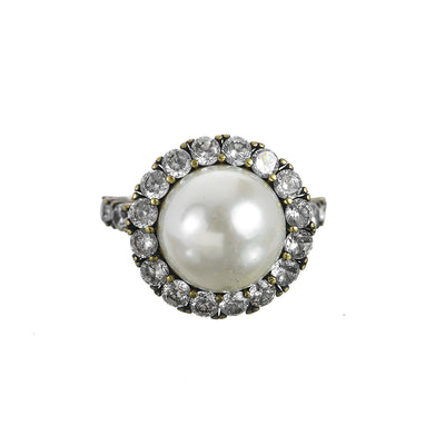 Women's gold pearl ring from Fashion Rings