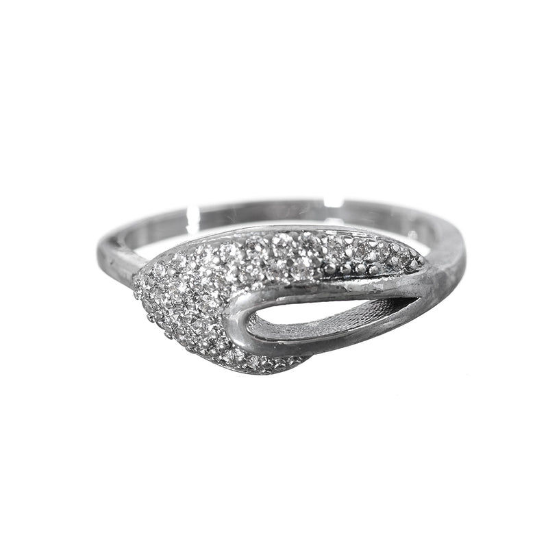 Fashion Rings silver stone ring, size 17