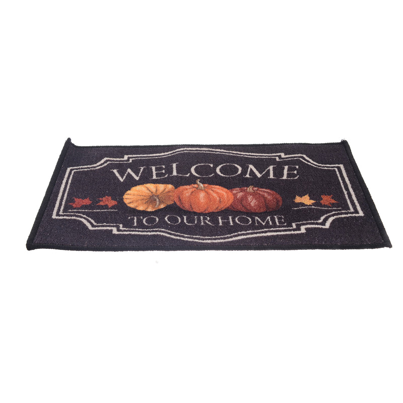 Carpet door mat, black, 44 x 72 cm