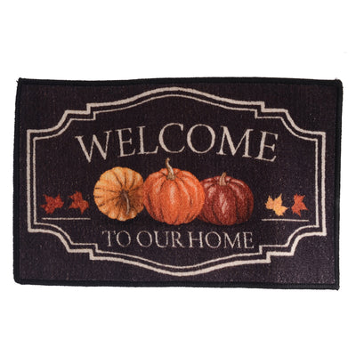 Carpet door mat, black, 44 x 72 cm