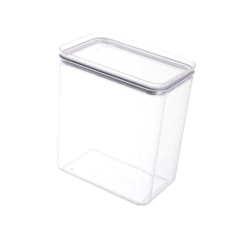 Rectangular acrylic box, 2.6 liters, transparent color