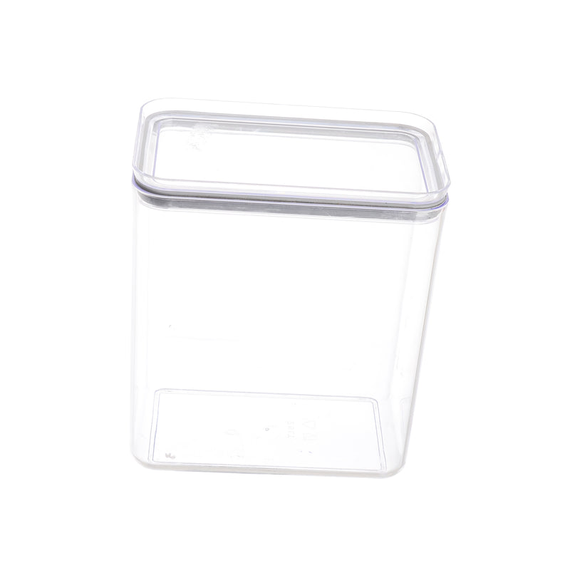 Rectangular acrylic box, 2.6 liters, transparent color