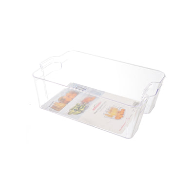 Large square acrylic refrigerator organizer, transparent color