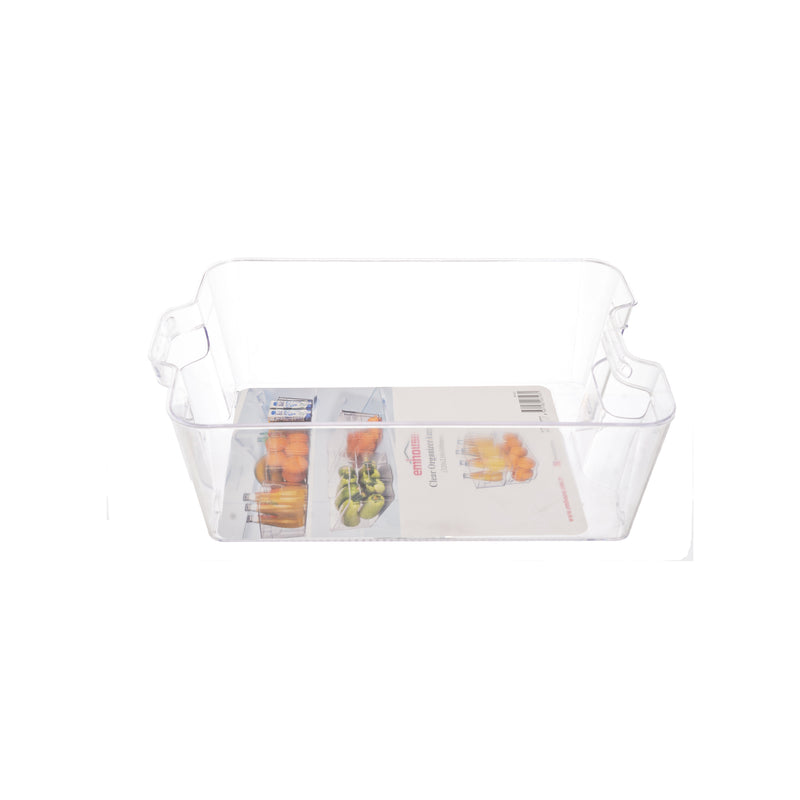 Large square acrylic refrigerator organizer, transparent color