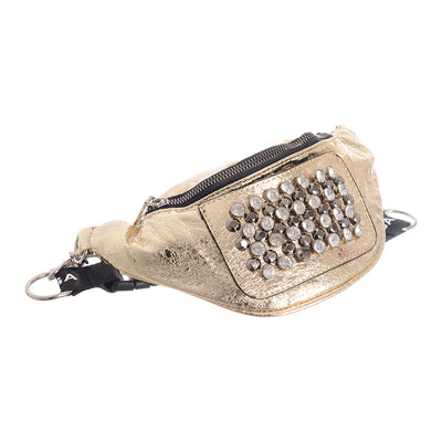 Faux leather waist bag with studs from Style
