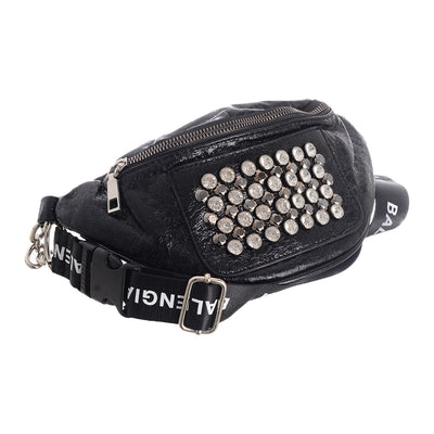 Faux leather waist bag with studs from Style