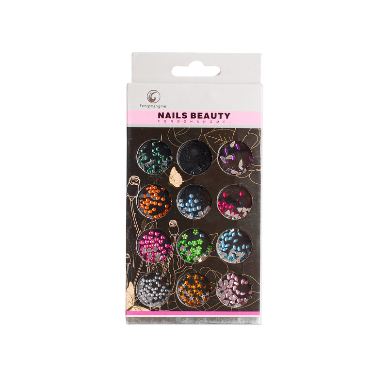 Nail decoration set, 12 different colors