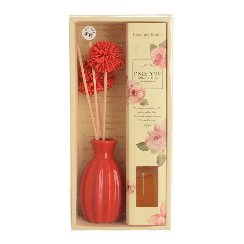 A scent in the shape of a rose vase with a special perfume, small red size