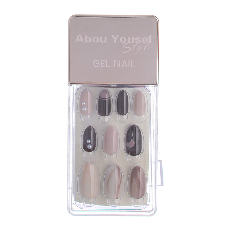 Gel nails, 30 nails, size 12, from Abu Youssef Style, brown*cafe