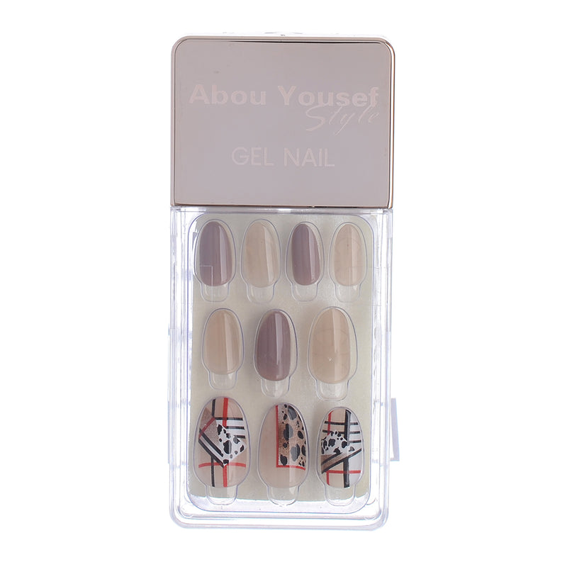 Gel nails, 30 nails, size 12, from Abu Youssef Style Cafe* transparent beige 