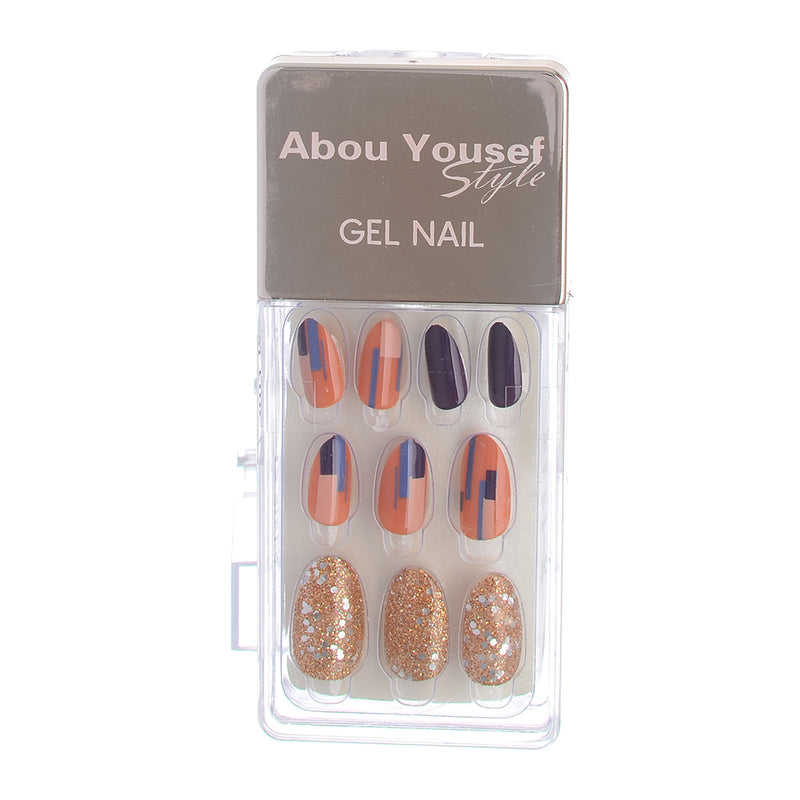 Gel nails, 30 nails, 12 sizes, from Abu Youssef Simone Style*Gold Bronze 