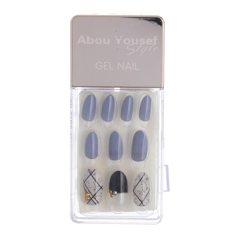 Gel nails, 30 nails, size 12, from Abu Youssef Style, gray