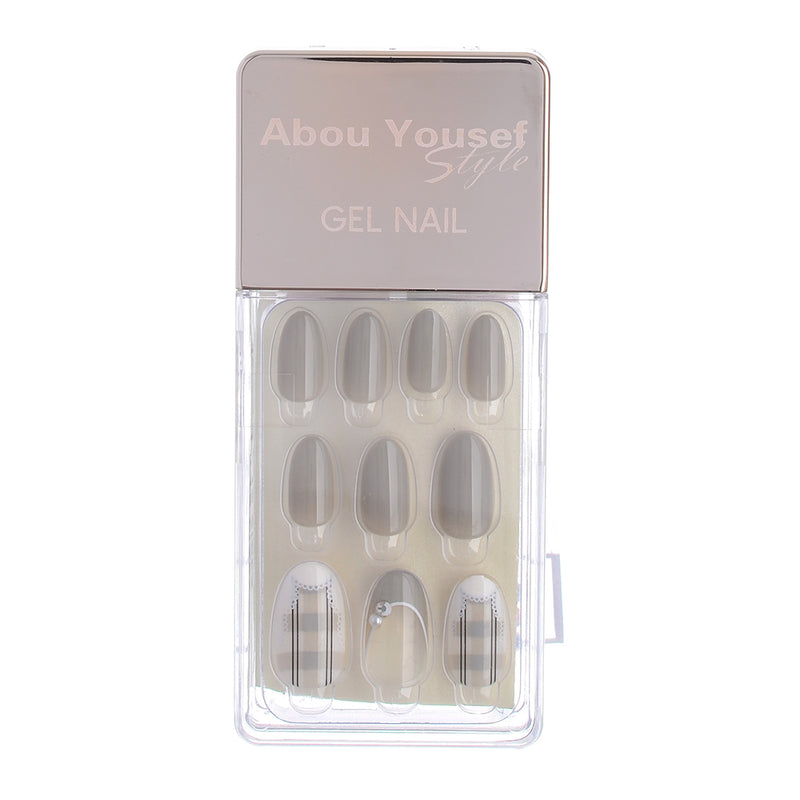 Gel nails, 30 nails, 12 sizes, from Abu Youssef, light olive style 