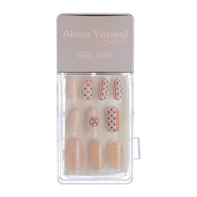 Gel nails, 30 nails, size 12, from Abu Youssef, style, rose*rose bronze