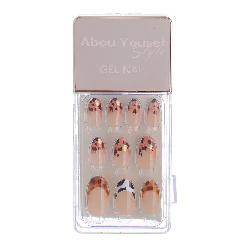 Gel nails, 30 nails, size 12, from Abu Youssef Style Rose*Tiger Pink