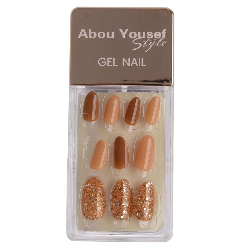 Gel nails, 30 nails, size 12, from Abu Youssef, style brown*cafe*bronze brown 