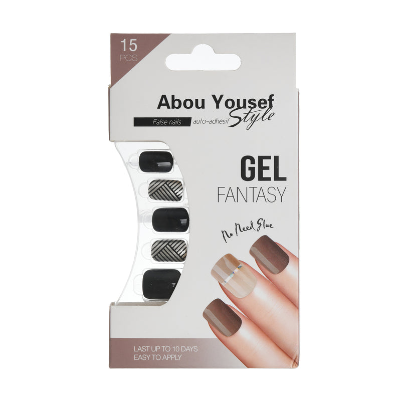 Gel nails from Abu Youssef Style - 15 pieces 88-AY095 