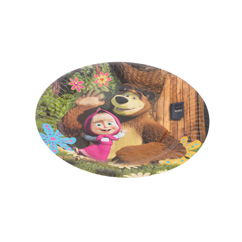 Christmas cardboard plates, 10 pieces, large circular shape