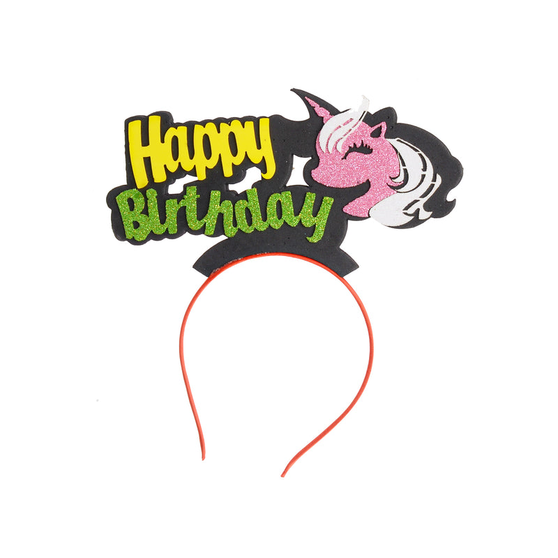 Plastic hairband in the shape of a unicorn cartoon