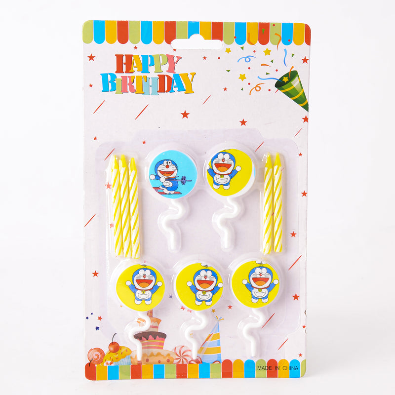 Birthday candle set, 10 pieces, cat shape